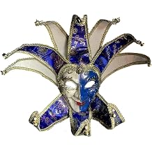 Artistic Venetian Mask Dance Props Full Face Retro Venetian Masquerade Mask Jester Face Mask for Party Holloween