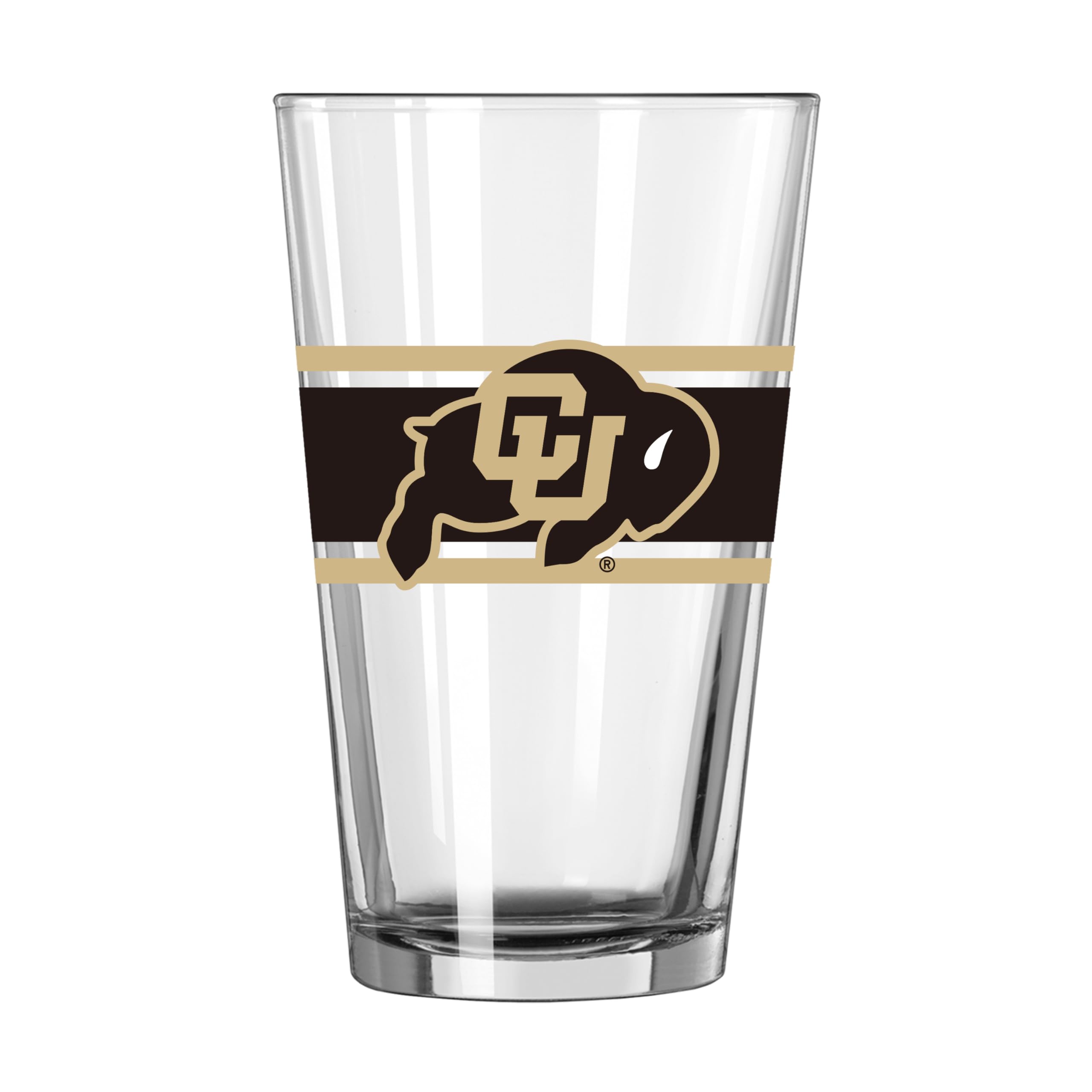 Logo Brands NCAA 16 oz Pint Glass - Durable Glass With Bold Team Color– Chip-Resistant Rim Drinkware For Fans, Tailgates, Home Bars &amp; Everyday Use