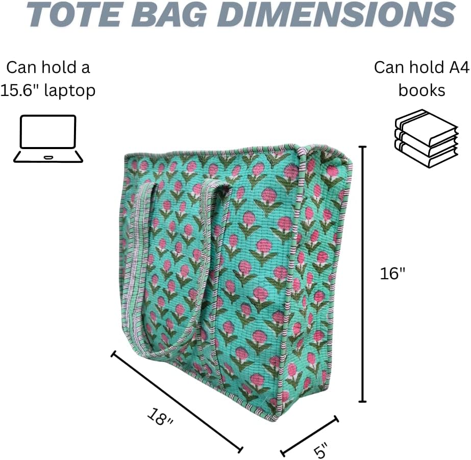 COTSILER Women Tote Bags Lightweight 18x16 Zipper Travel Bag Purse Cotton Shoulder Tote Bags For Shopping,Grocery,Beach Bag - Image 5