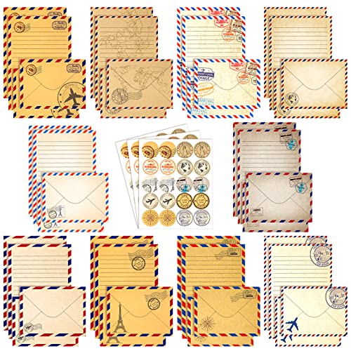 Image of TaoBary 160 Pcs Vintage Airmail Stationery Paper and Envelopes Set
