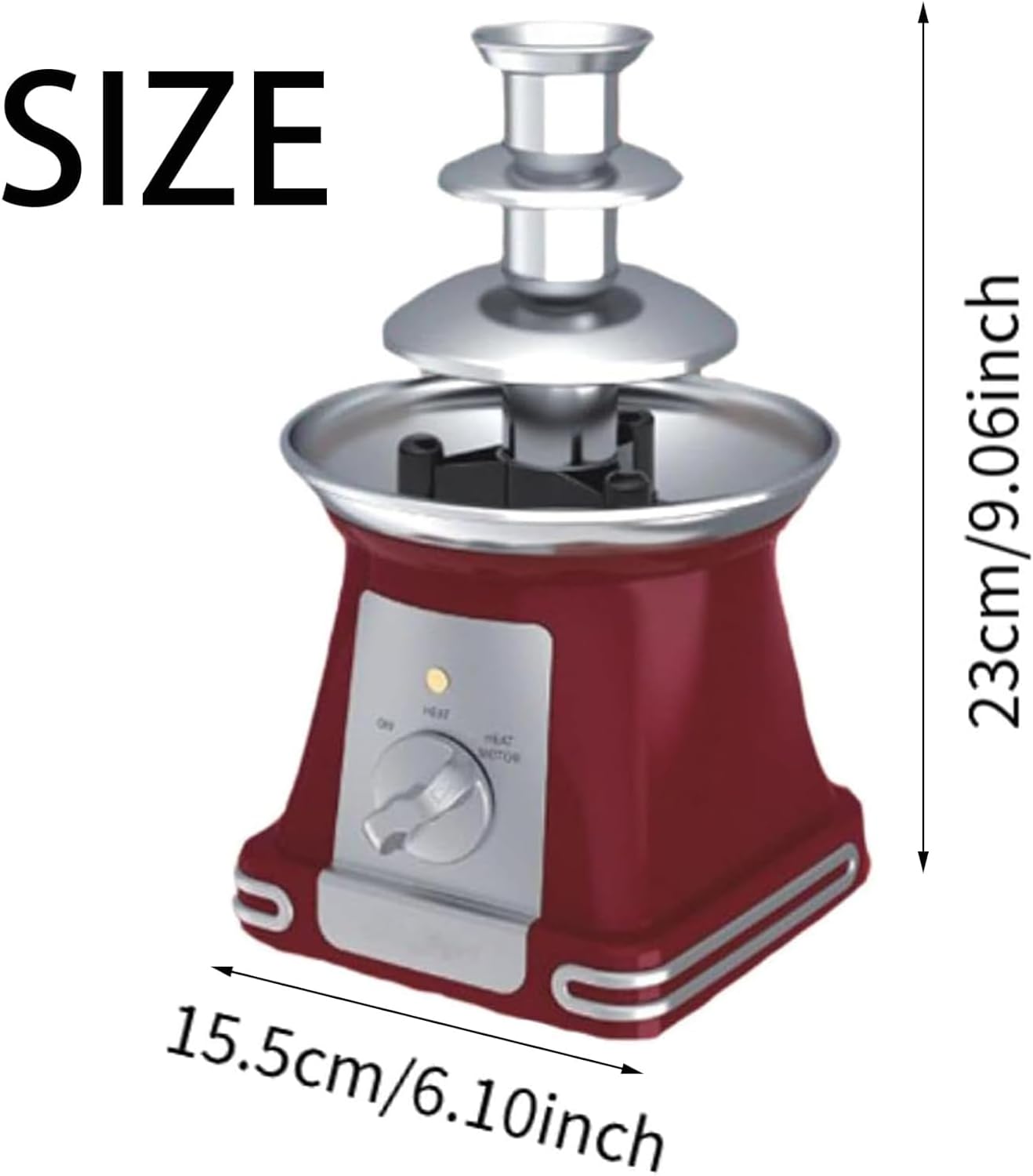3-Tier Chocolate Fondue Fountain, 1.8l/60.86oz Automatic Stainless Steel Chocolate Fountain, 2026 New 3 Tiered Waterfall Electric Machine, Disassembly for Dipping Fruit Marshmallow (1pcs)