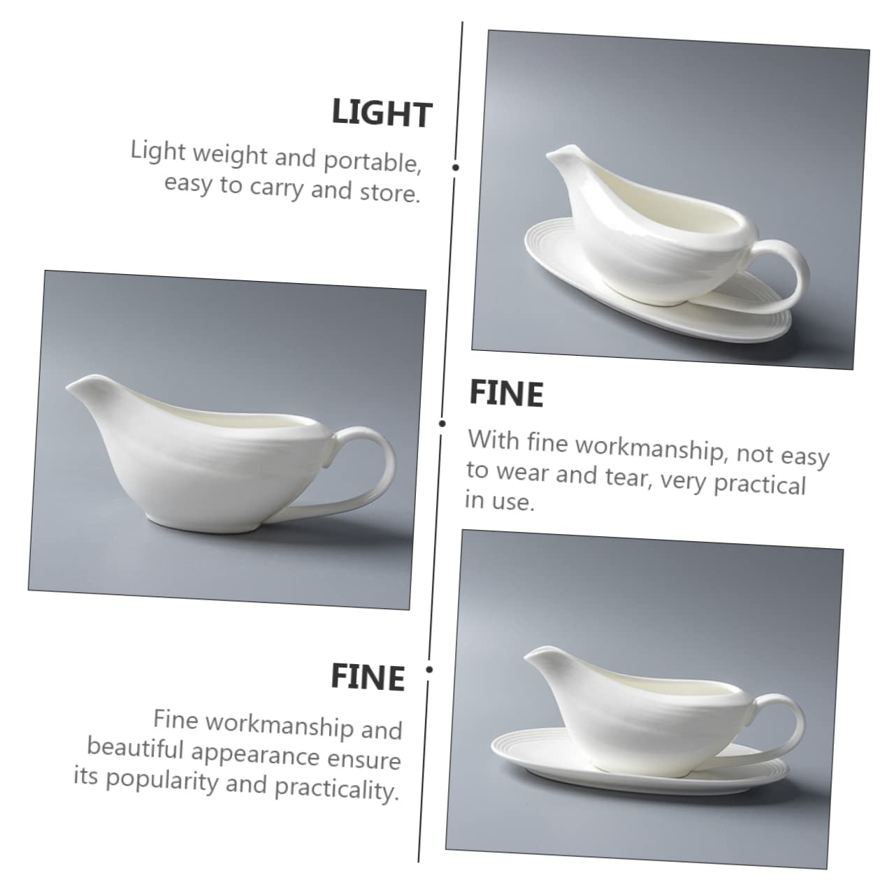 DECHOUS 1Set Ceramics Sauce Cup Dipping Dish Reusable Sauce Container for Home Kitchen Party Picnic for Gravy Condiments and Sauces