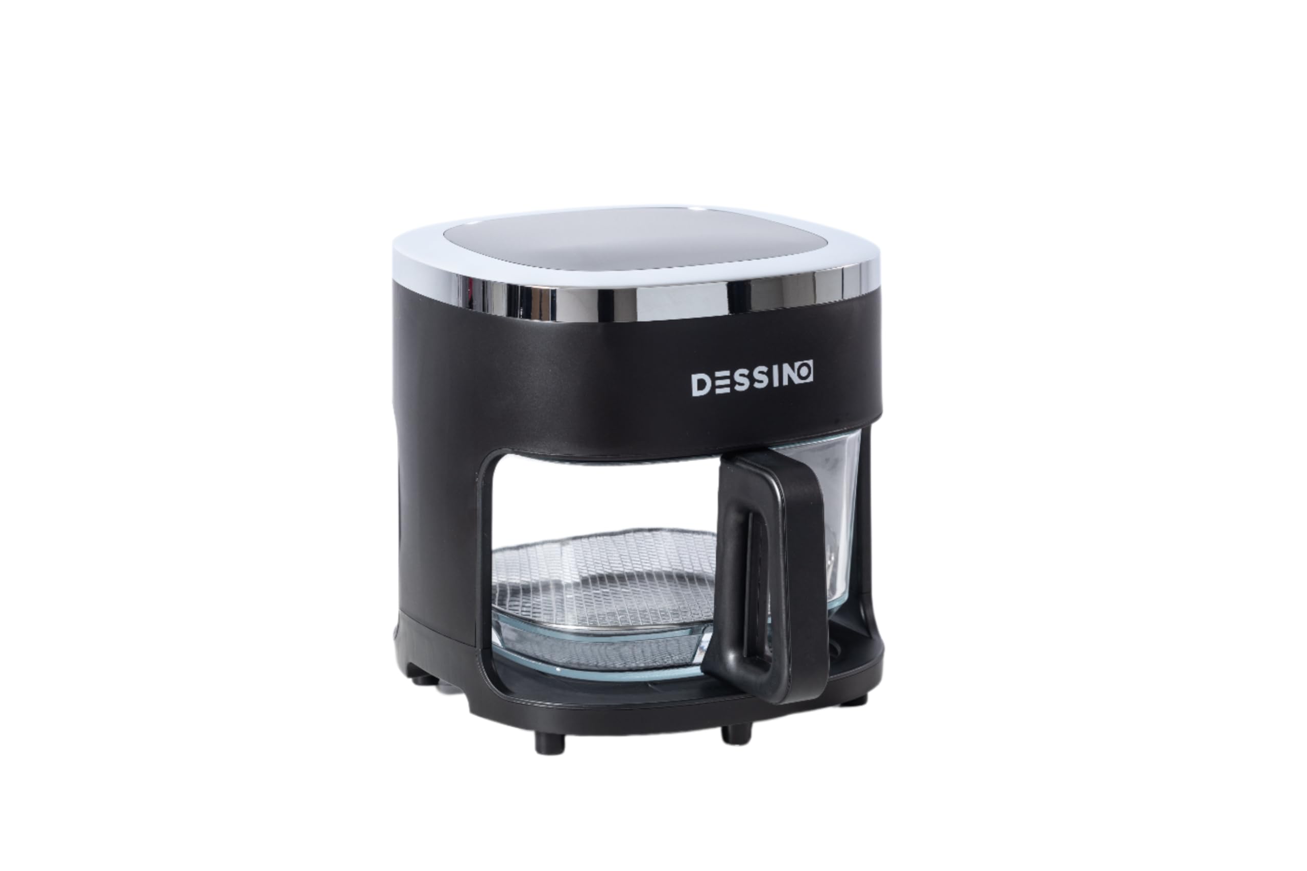 Freidora de Aire Digital Sin Aceite 4,2L,Sin Precalentamiento y Desconexión Automática,Cesta de Cristal con Visión 360°,Pantalla Táctil,Capacidad 5-6 Raciones,6 programas,Limpieza Fácil,1300W
