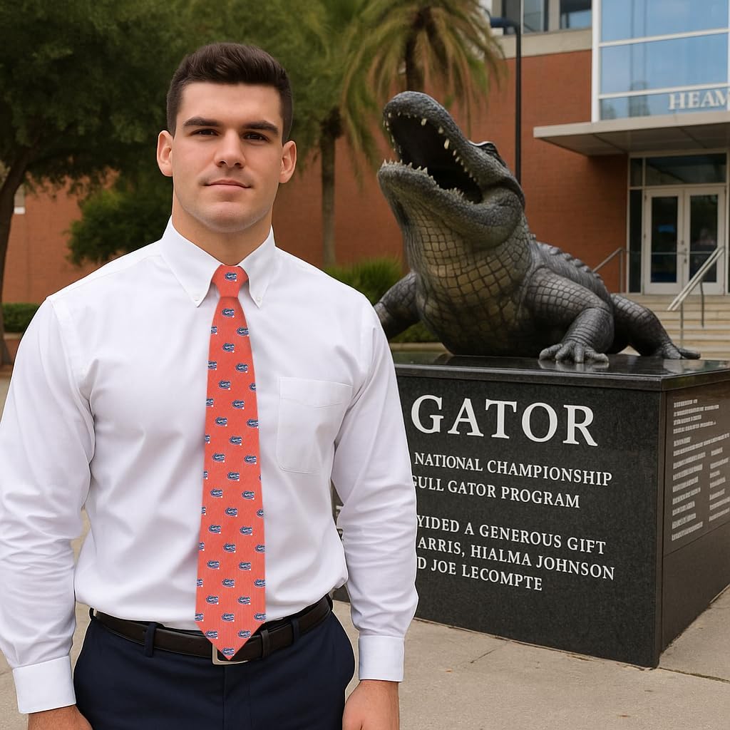 Eagles Wings Gators Ties Mens University of Florida Neckties