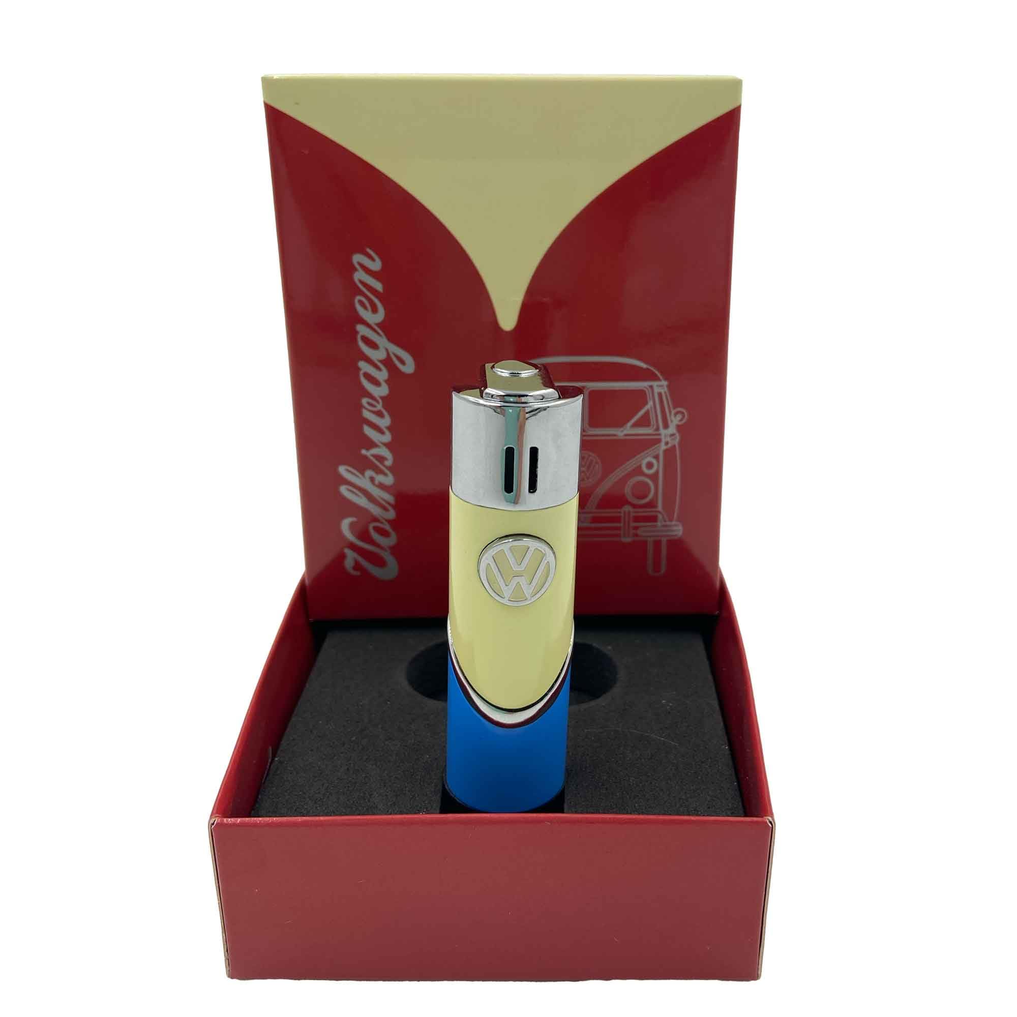 THE REPLICANT Briquet Clipper Rechargeable en Métal T1 Samba/Hauteur : 8 cm (Jaune/Bleu)