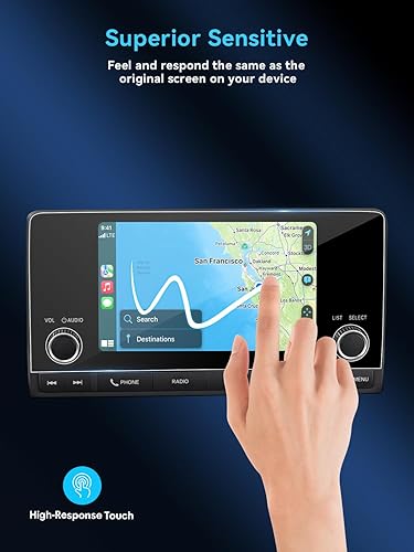 Miniatura 5 de LANTU para Civic Protector de pantalla de vidrio templado Anti-reflejo Centro Control Radio GPS Pantalla Táctil Láminas 7 ''