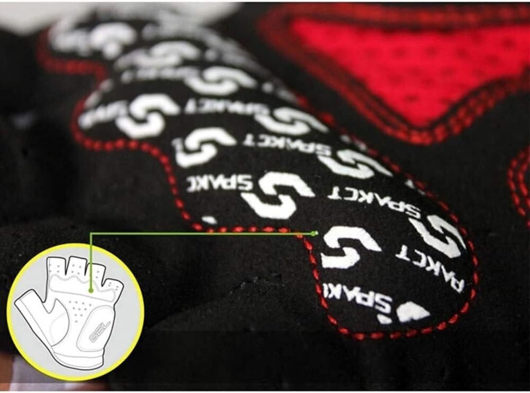 Guantes de jardinería, Guantes de Motocicleta, Tela Lycra Resistente y Duradera, Guantes Blancos Negros, for Ciclismo(S)