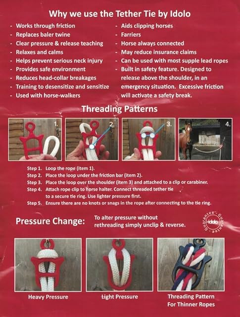 Foto 2 de 2 de Equipride Idolo Tether Tie Safety Pony & Clip Quick Release Stable & Horse Box Atado (rosa)