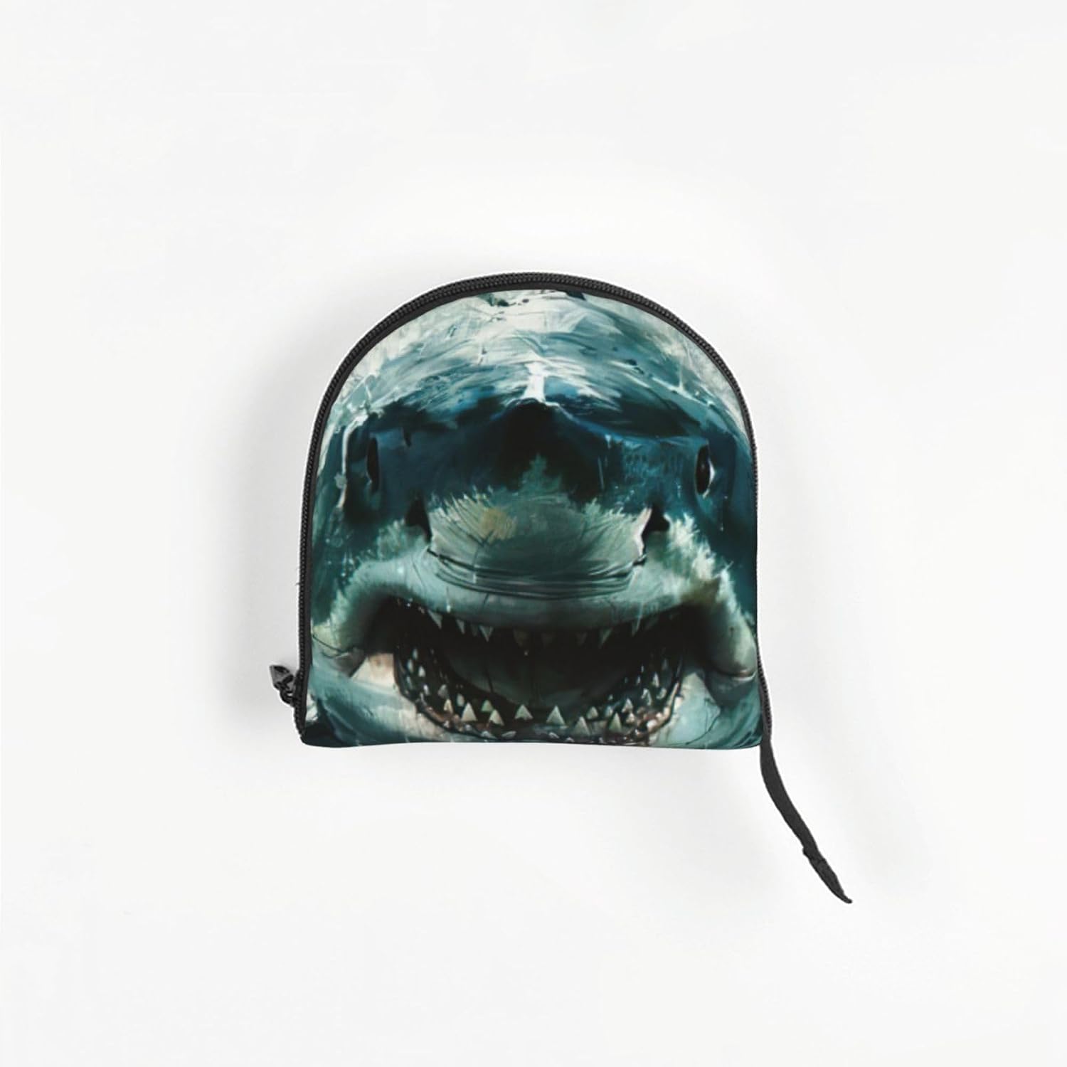 Shark Cum Print Portable Foldable Shoulder Bag for Travel,with Collar Hook and Handle Pad,Cute Stylish Design