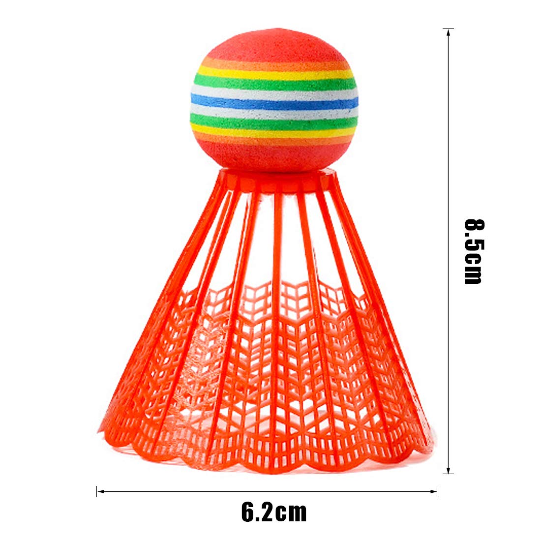 Lot De 18 Volants Badminton En Plastique Coloré – 6 Couleurs, Nylon Résistant, Pour Entraînement, Loisirs, Indoor/outdoor