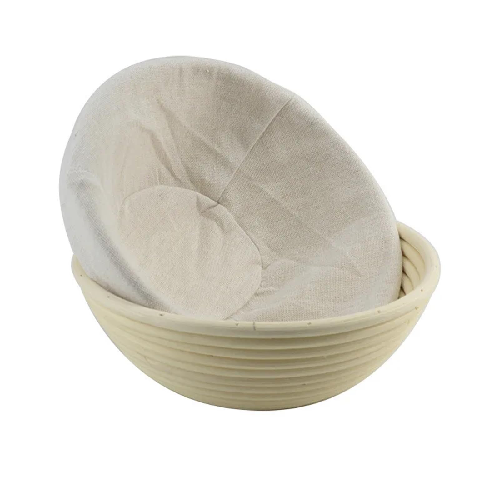 Kosz do proofingu chleba, Rattanowe kosze do wyrastania chleba Okrągłe owalne drewno w kolorze wielu rozmiarów(Round 25X8.5cm)
