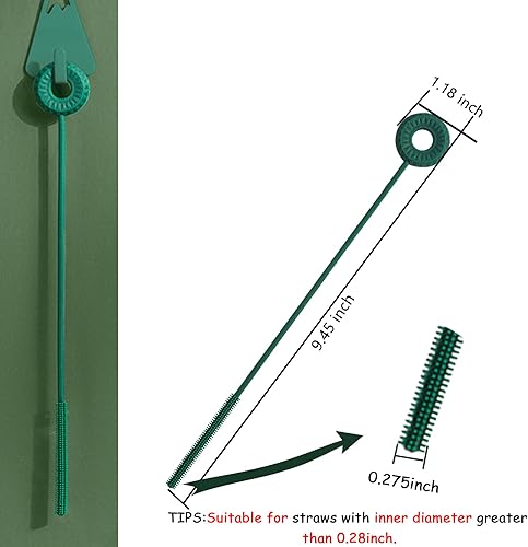 Miniatura 5 de 1 paquete de cepillo de silicona para botellas, cepillo limpiador de pajitas pequeñas, cepillos de limpieza de botellas de 9 pulgadas, cepillo de