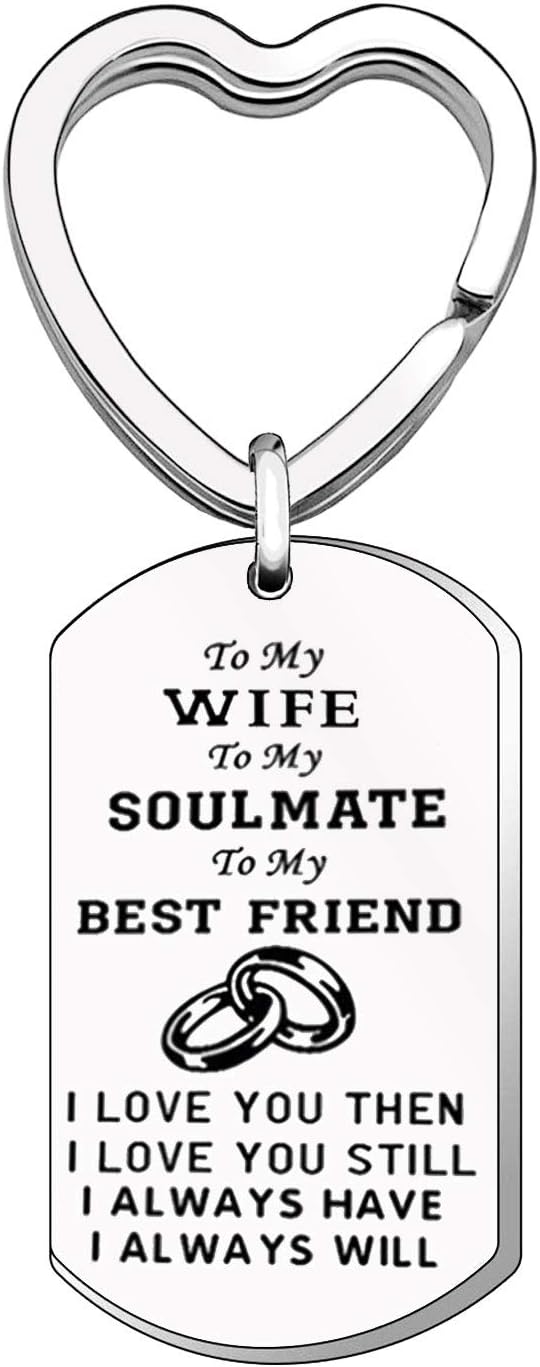 Wife Keyring Keychain for Lovers Gifts for Her Valentines Birthday Christmas Jewellery Couple Gifts