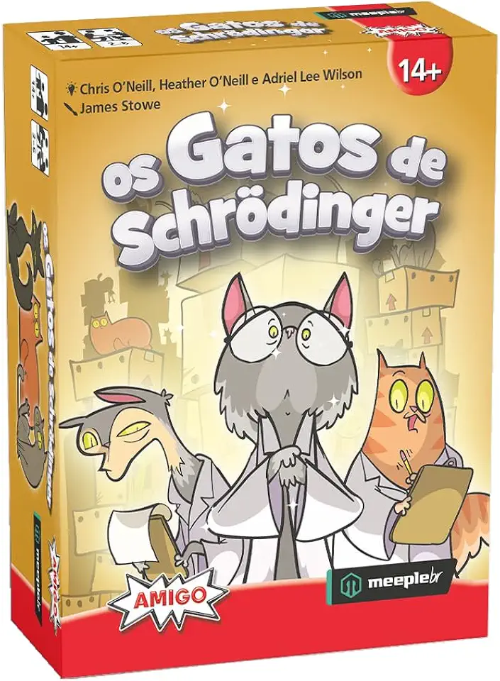 MeepleBR, Os gatos de Schrödinger, Jogos Família, Jogos de Carta, 2 a 6 jogadores