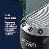 De’Longhi Dedica Style - Perfetto Machine à Expresso Compacte, Mousseur de Lait Manuel pour Expresso et Cappuccino, Compatible Dosettes ESE, Panneau de Commande à Boutons, Largeur 15cm, Noir(EC685.BK) - 5