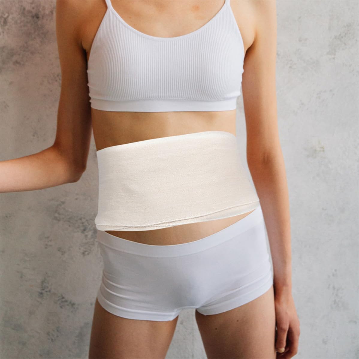 Yardwe 2pcs Postpartum Belly Band Waist Trainer for Women Lower Belly Fat, Cotton Material with Compression Design and Double Layer Fixation, Beige Maternity Belt for Abdominal Support