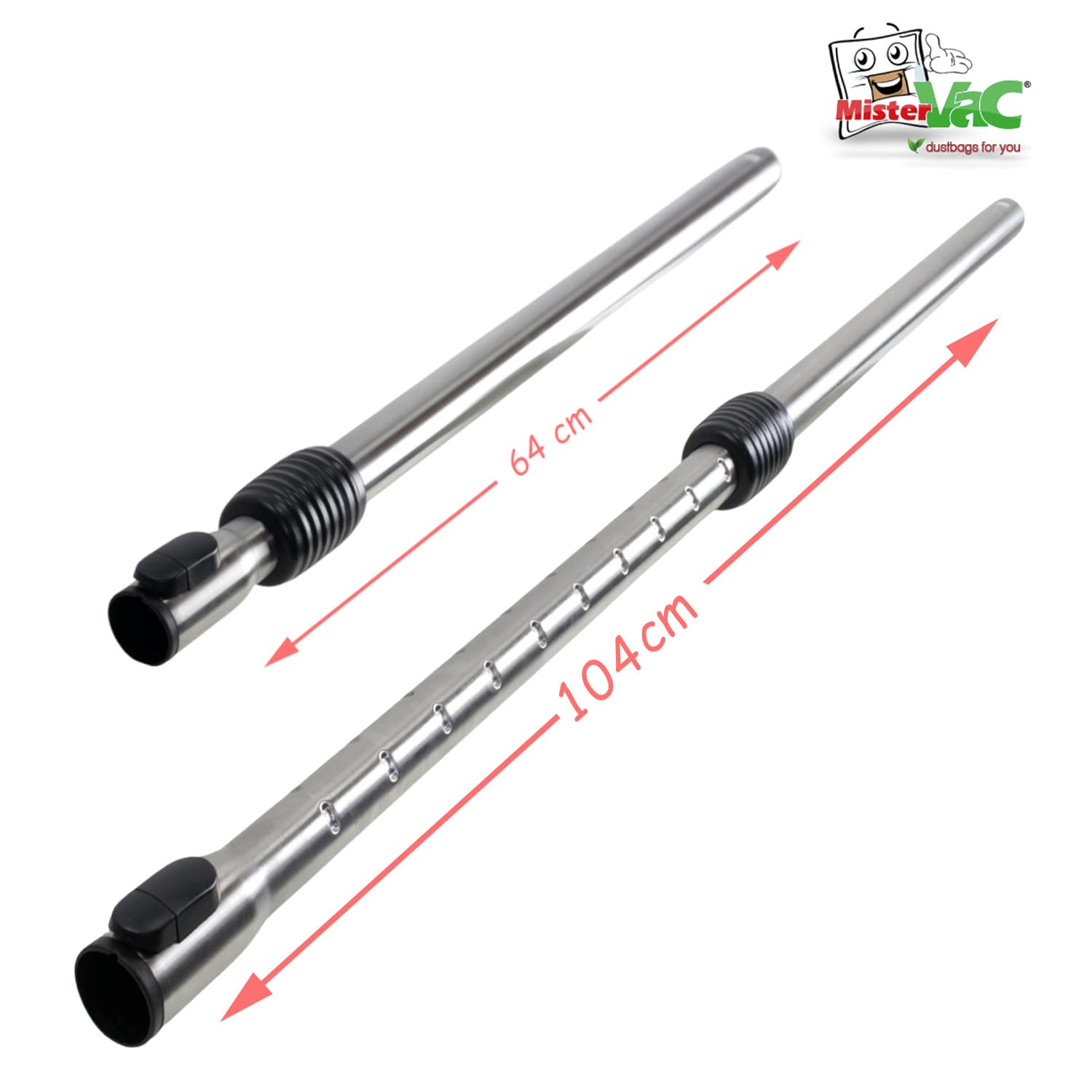 MisterVac | Teleskopowa rura do odkurzacza kompatybilna z Miele Blizzard CX1 Excellence EcoLine SKCP3 HS16