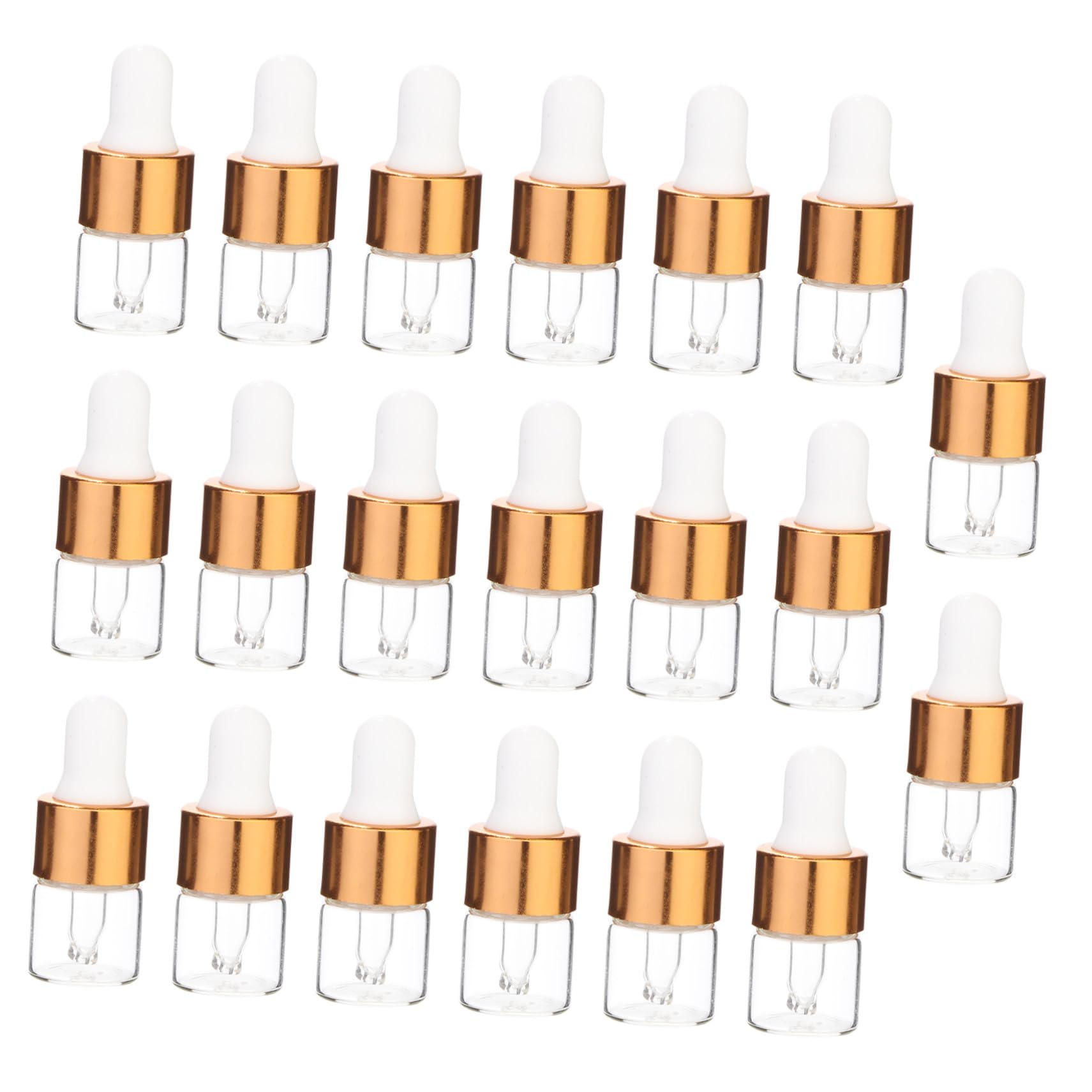 OUNONA Lot de 100 Flacons en Verre Transparent 1 Ml Compte-gouttes pour Huiles Essentielles Voyage et Sérums Rechargeables Portable Sécurisé