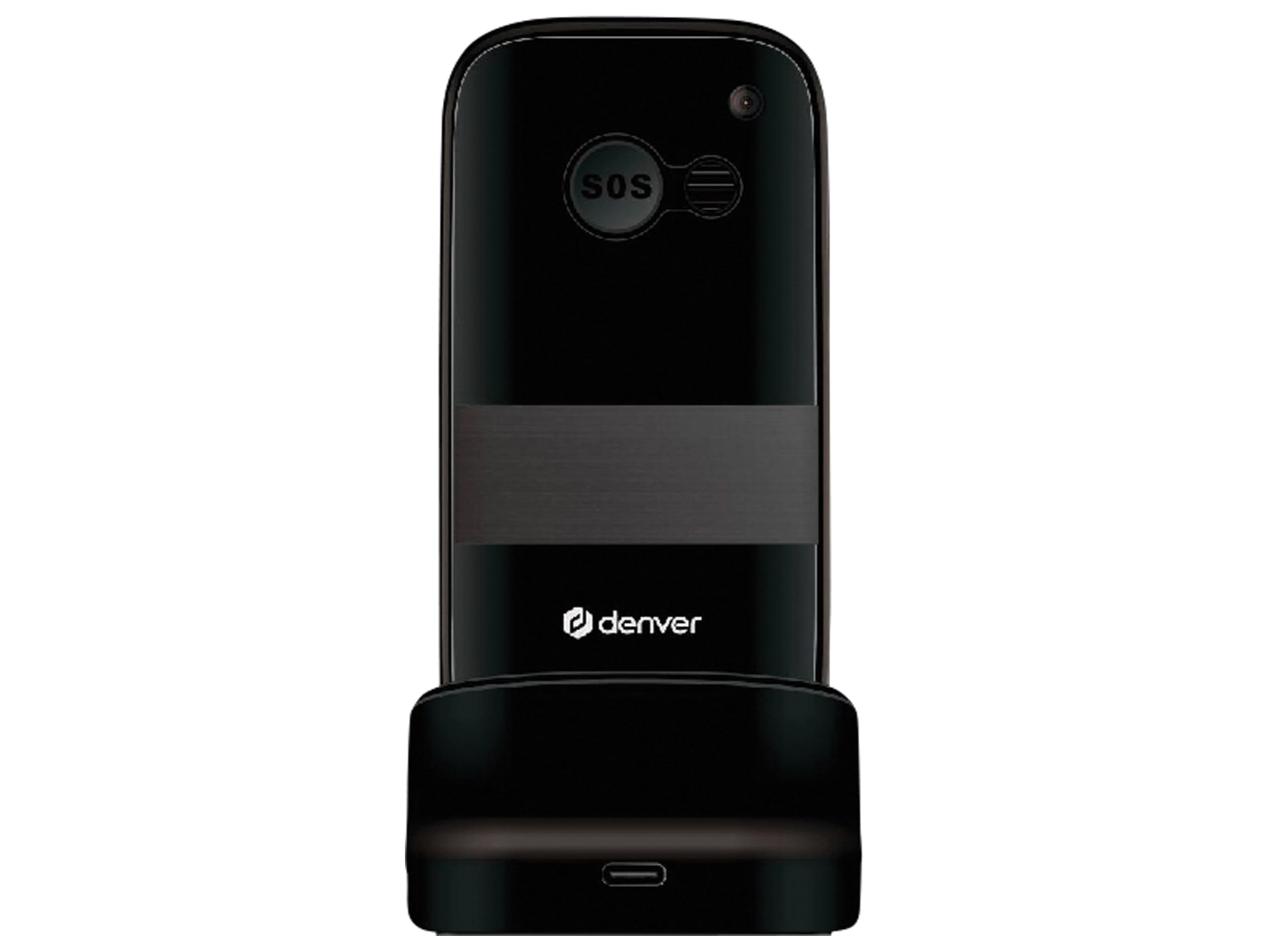 Denver Teléfono Móvil Mayor - Teclas Grandes - Base de Carga - Dual SIM - gsm - Simlock Free - Botón SOS - BAS18500MEB