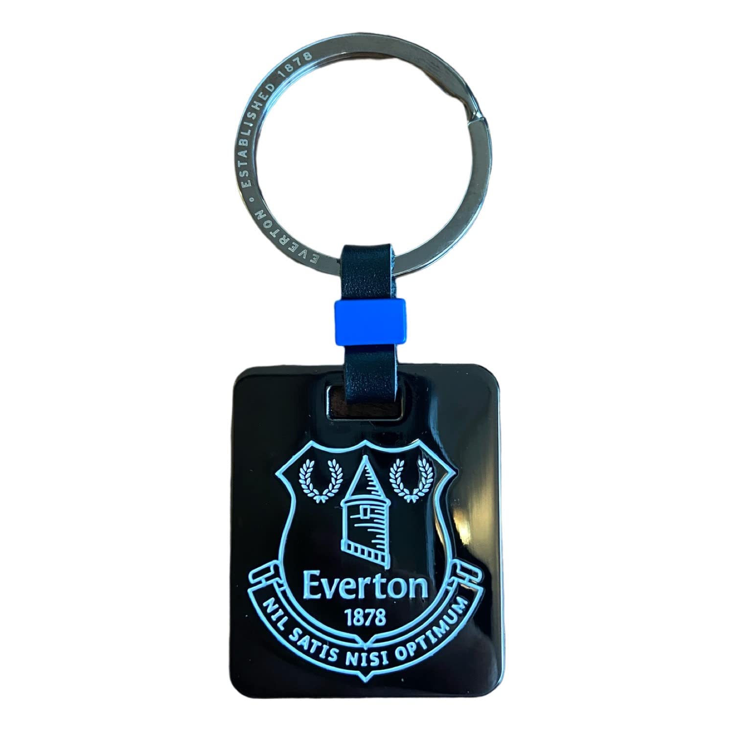 Everton Unisex Grey Official Galvanised Crest Keyring