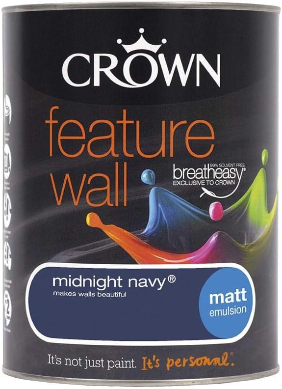 Crown Feature Wall Matt - Midnight Navy - 1.25L