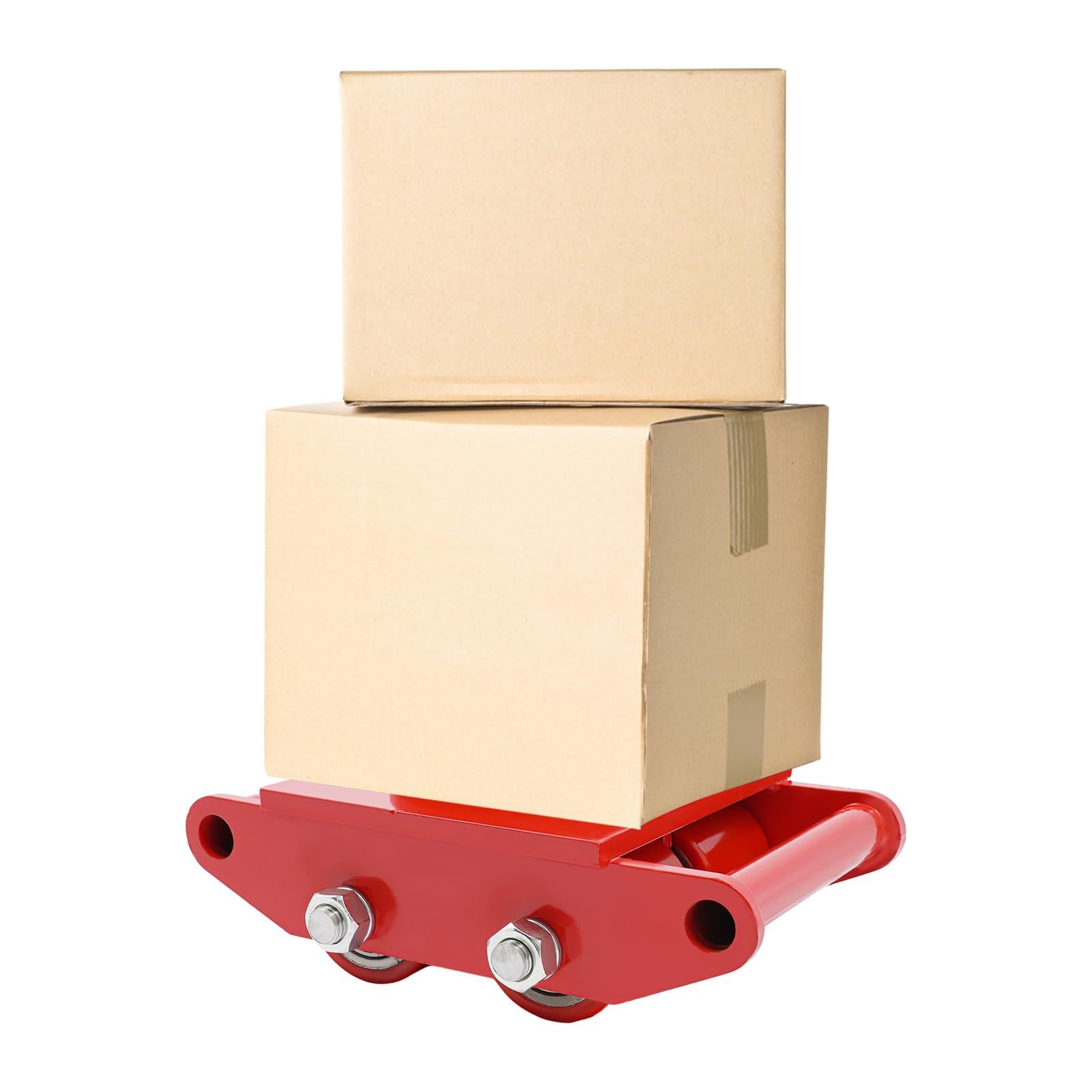 Trasloco di macchine 6T,Carrello di trasporto carico pesante,Carrelli di movimentazione auto,Rotazione a 360°,ruote silenziose in PU,Facile spostamento per mobili,macchina,oggetti pesanti,Rosso