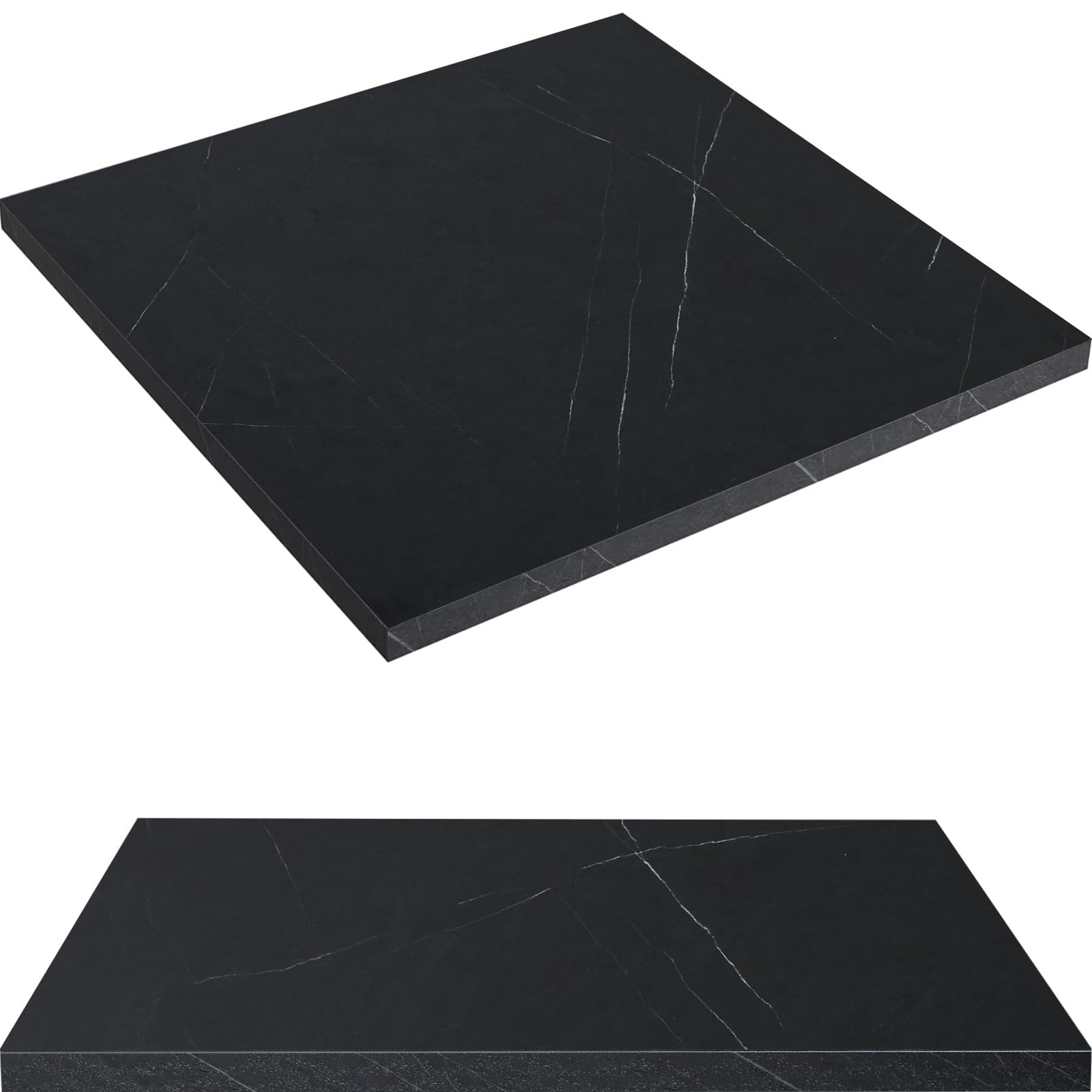 Kaboon Universal Table Top 24 x 24 inches Squre Pack of 2, Reversible Melamine Countertop Only, Home or Commercial Indoor Use,1 inch Thick, Cloud Atlas