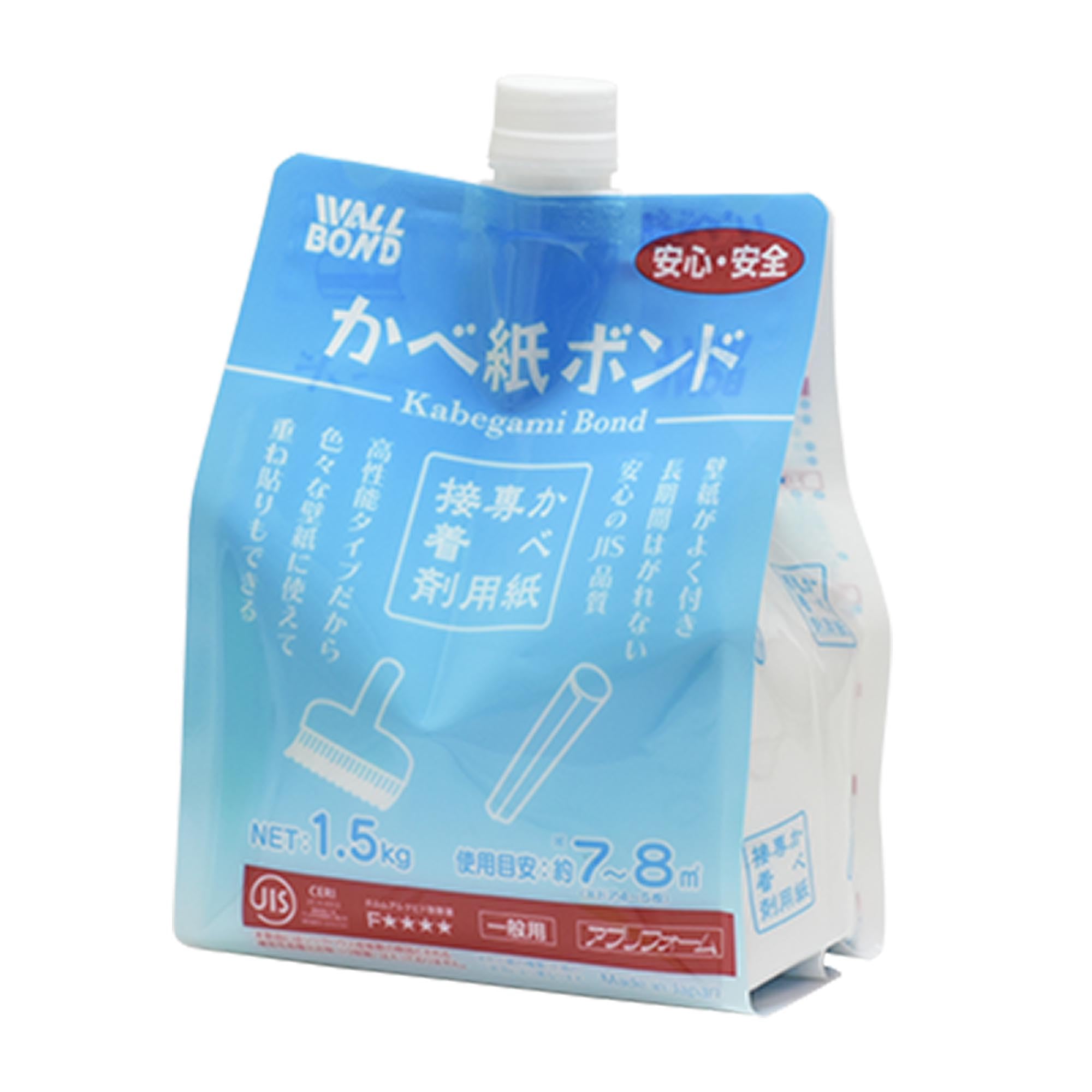 Amazon | ウォールボンド工業 かべ紙ボンド 壁紙施工用接着剤 1.5kg
