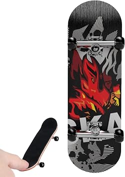 Finger Scooter Toys - Fingerboard, High Strength Maple Wood Deck, Alloy Track Construction, Upgraded Ball Bearings, Realistic Skating Experience, Decorative Fun Toy | Party Favors, Birthday Gifts