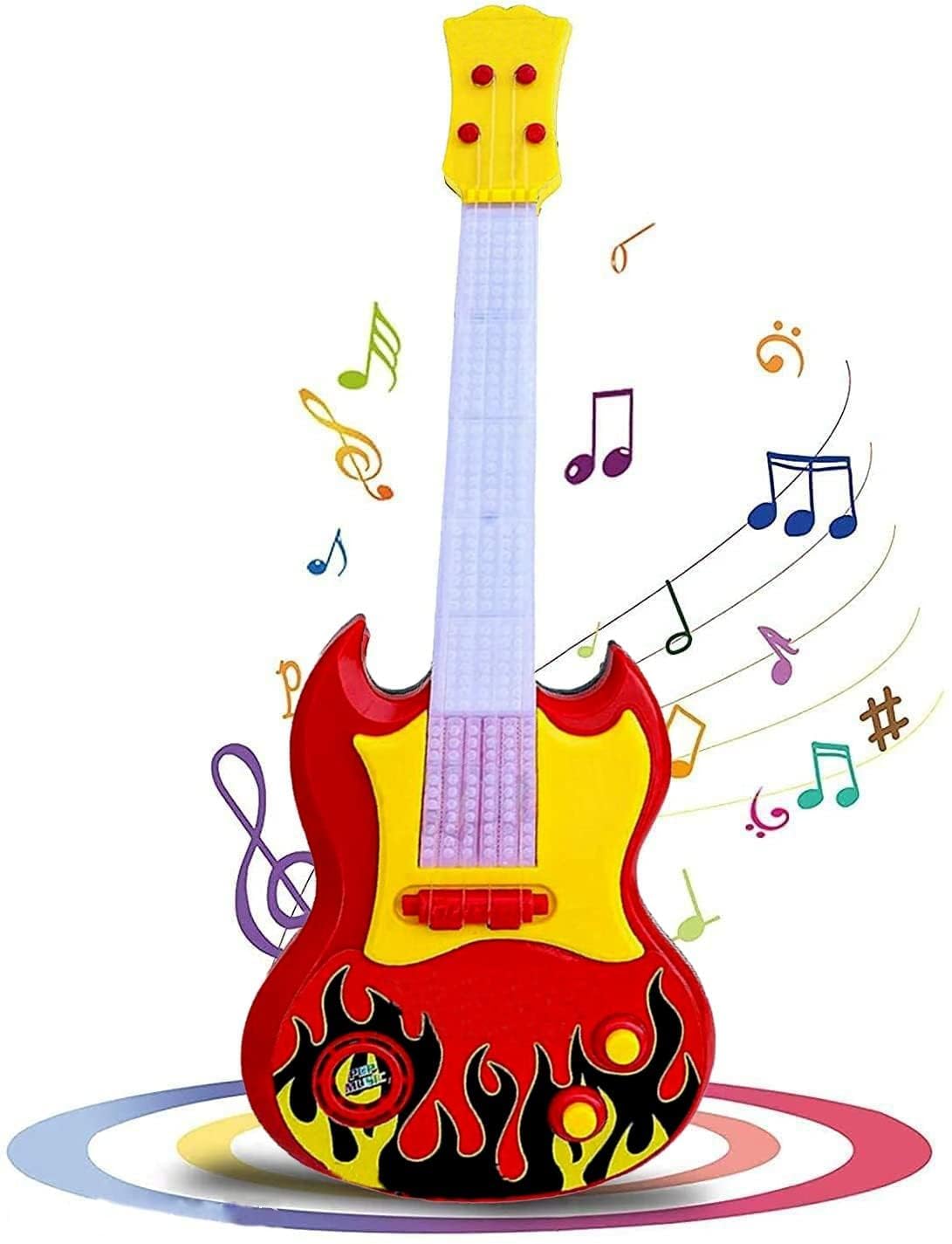WireScorts 4 Strings 15" Rock Band Musical Guitar for Kids, Music & Lights Guitar for Kids, Best Birthday Gift for Kids - Multi Color (B0D9K8V327) Amazon Price History, Amazon Price Tracker