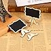 20 Pcs Wood Mini Chalkboard Signs with Support Easels, Place Cards, Small Rectangle Chalkboards Blackboard for Weddings, Birthday Parties, Table Numbers, Message Board Signs and Event Decorations