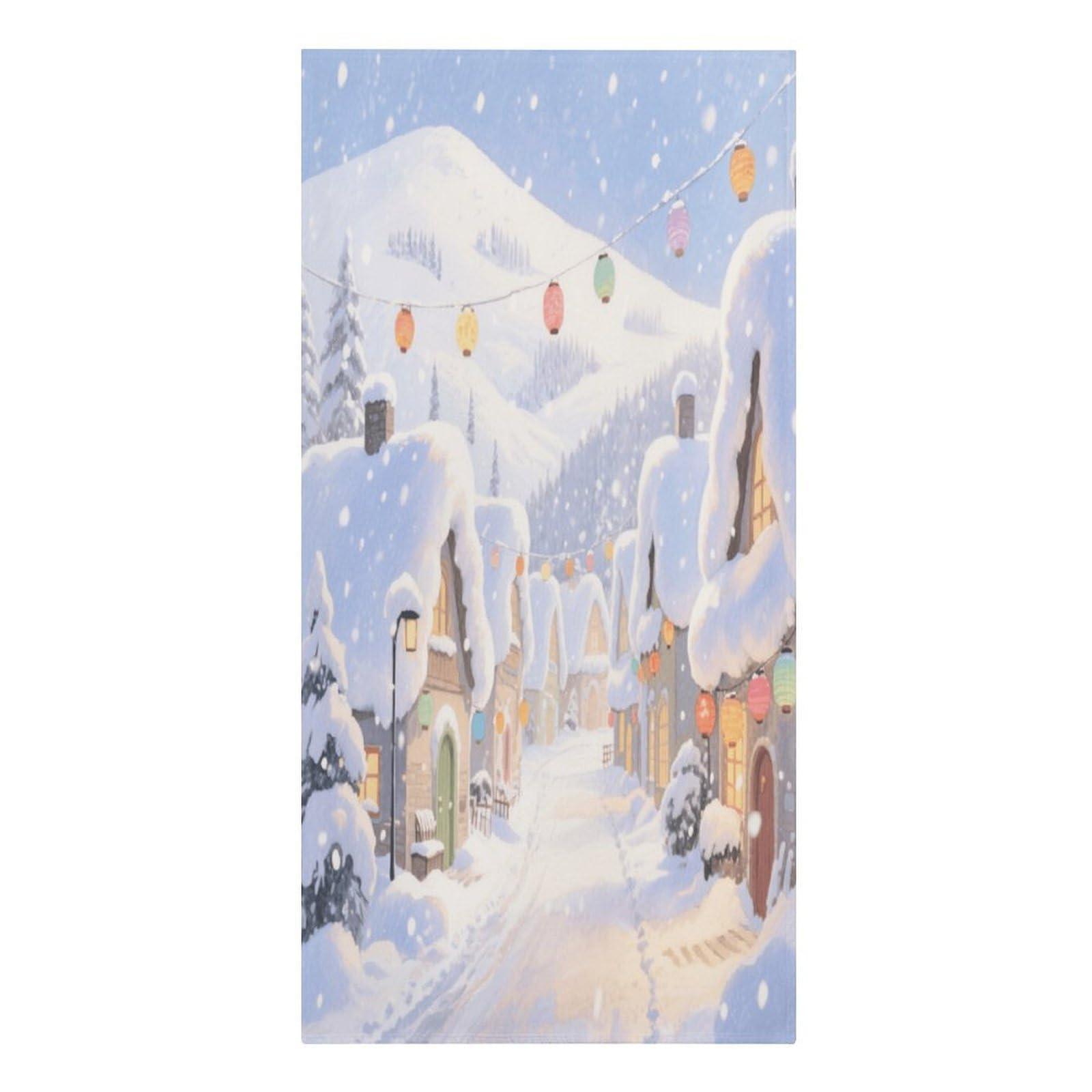 Fekiloot Men's Style Ice And Snow Town Large Beach Towel, Travel Towel For Adults Wo, Pool Towels For Beach, Camping, Swim Pool, Gym, Sports& Yoga 61.4"X30.3"