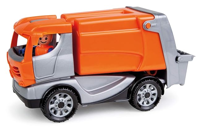 Lena - Truckies Basura Camión Juguete por 2+ Años Niños, Naranja/Plata