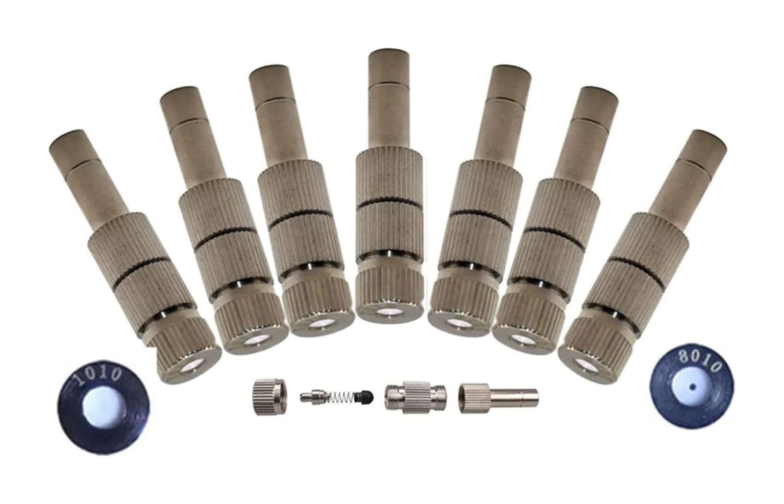 Ugelli nebulizzatori per terrazze, Ugelli di nebulizzazione in ottone 0,1-0,8 mm 6 Connettore rapido 100 pezzi for sistema raffreddamento