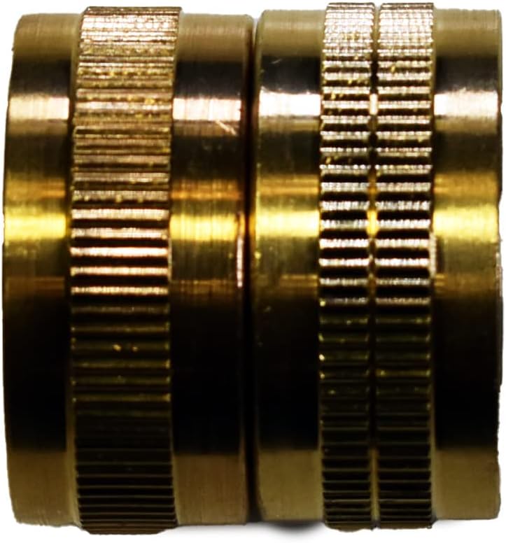 Anderson Metals - 57401-1212 Brass Garden Hose Fitting, Swivel, 3/4" Female Garden Hose Thread x 3/4" NPTF Female Pipe