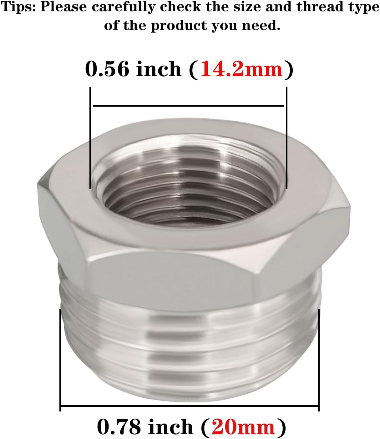 1/2” G Male to 3/8” Compression Female Nickel Plated Brass Reducer Faucet Adapter Water Supply Line Adapter for Kitchen Bathroom Plumbing Pipe 4PCS