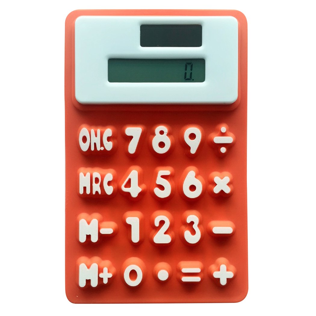 Outgeek Portable Calculator Silicone Calculator Flexible 8 Digit 20