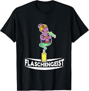 Flaschengeist Djinn Saufen Poop Alcohol Gin Ghost T-Shirt