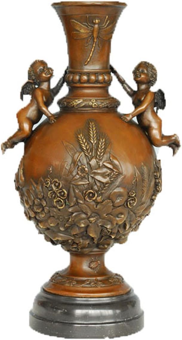 Metal Artwork Bronze Classical Beauty Pitcher Vase Sculpture TPE-558