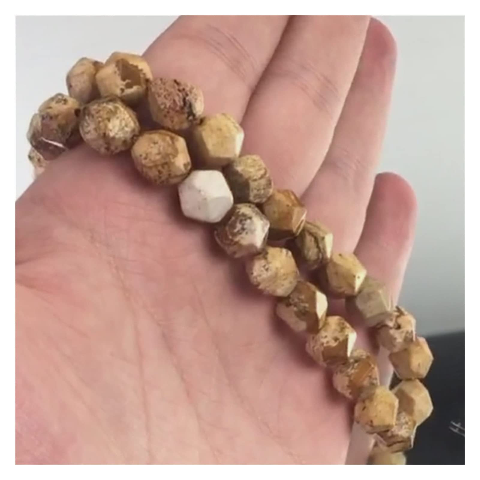 Kolekcje domowe Naturalny kryształ szorstki naturalny fasetowany jaspis kamień koralik luźne koraliki dystansowe do produkcji biżuterii DIY bransoletka naszyjnik sznur 15 cali sznur 6/8/10 mm