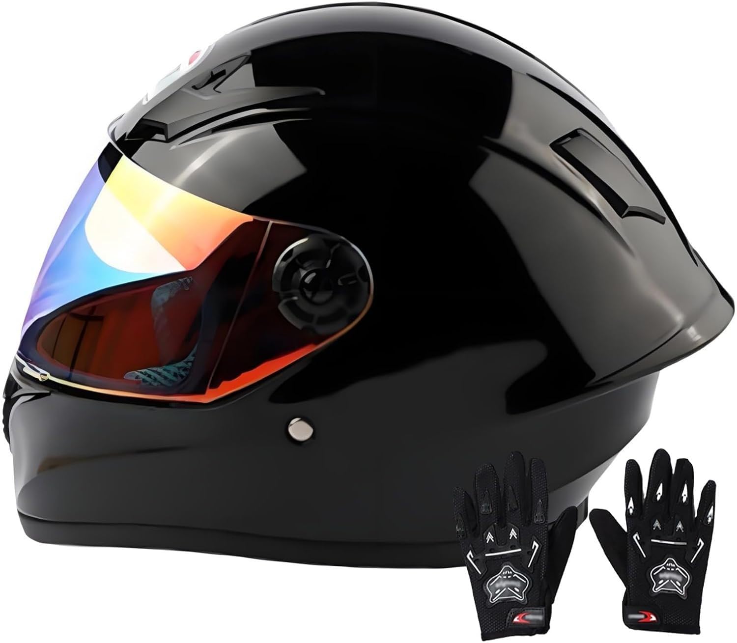Casco integrale per bambini dai 3 ai 13 anni, certificato ECE DOT, casco da motocross fuoristrada per quad, karting e monopattini elettrici, per ragazzi e ragazze, dotato di visiera L,XL=53-54cm