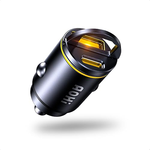 AOHI Cargador de coche USB C, PD 45W y QC 30 W, 2 puertos tipo C, ca