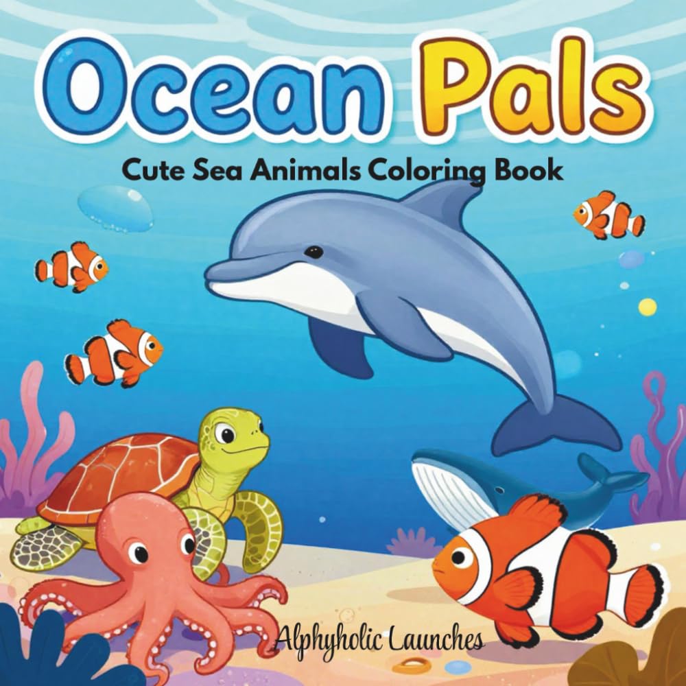Ocean Pals: Cute Sea Animals Coloring Book