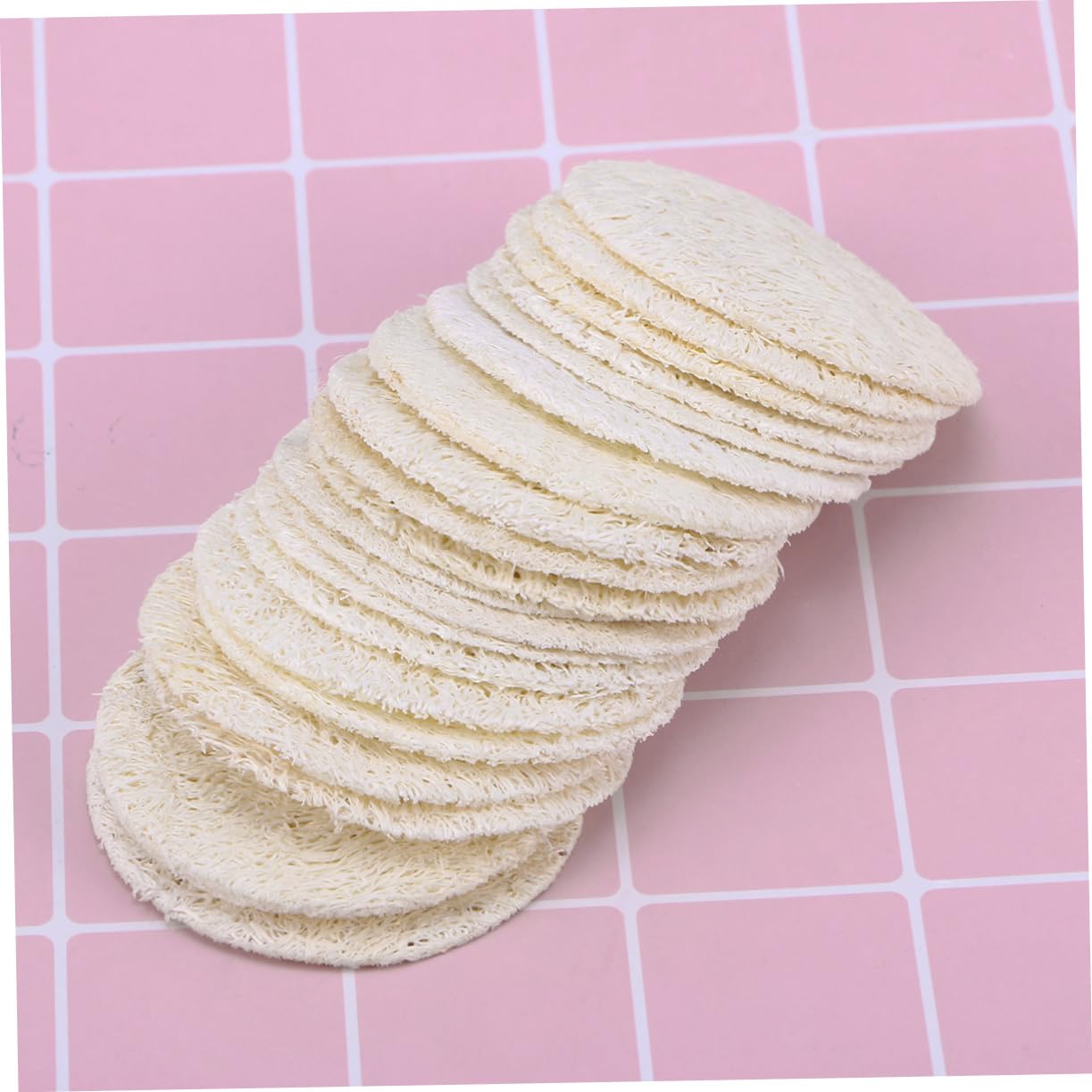 FOMIYES 500piezas Esponjas Exfoliantes De Loofah Para Desmaquillar Reutilizables Para Cuidado Facial y Corporal Limpieza y Efectiva