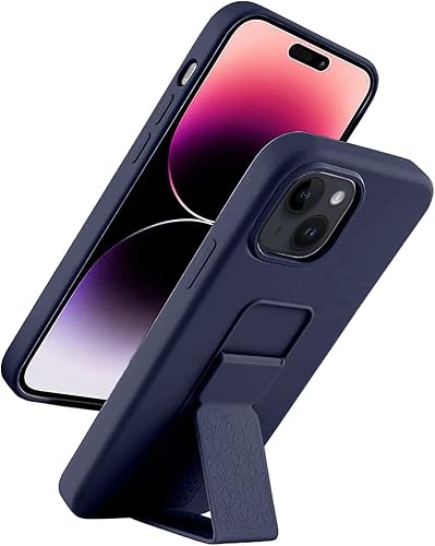 Phone Loops - Funda para iPhone 14 Plus con soporte y correa de agarre, teléfono sase con soporte plegable y soporte de correa de agarre, funda de