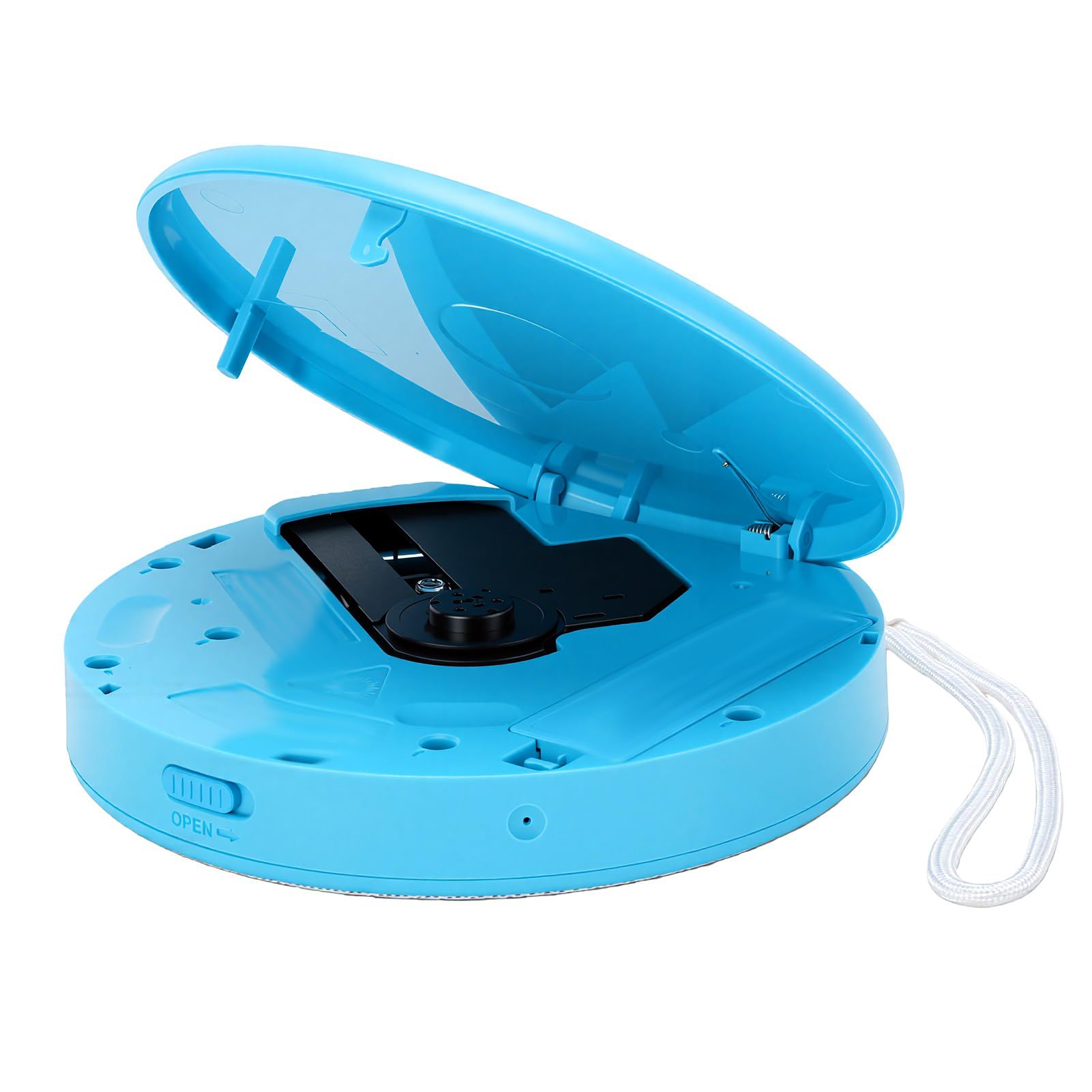 Lettore CD Portatile con Altoparlante Incorporato Ricaricabile da 2000 MAh per Viaggi Domestici e Uso in Auto (Blu)