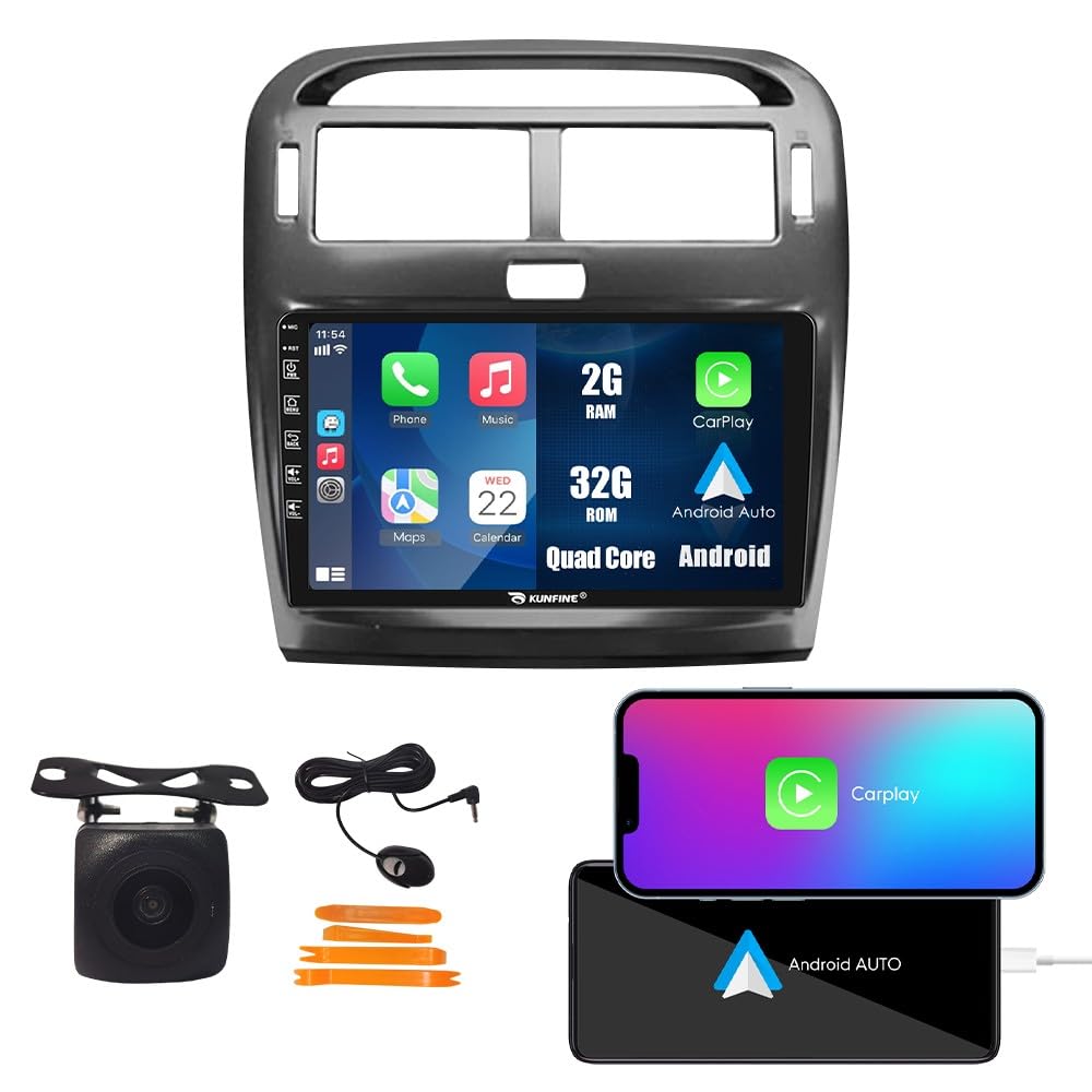 Kunfine Car CarPlay Android Auto Navigation Stereo GPS Radio Reverse Camera Display 9" IPS Touchscreen Headunit Tablet Pad Media Player for Lexus Ls430 2001-2006 Basic, if Applicable Quad Core 2G+32G