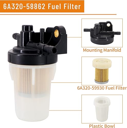 Miniatura 2 de 6A320-58862 Reemplazo del conjunto del filtro de combustible para Kubota B2320 B2410 L2800 L3400 LX2610HSD M5640SU RTV-X1100CR RTV-X900G RTV900W