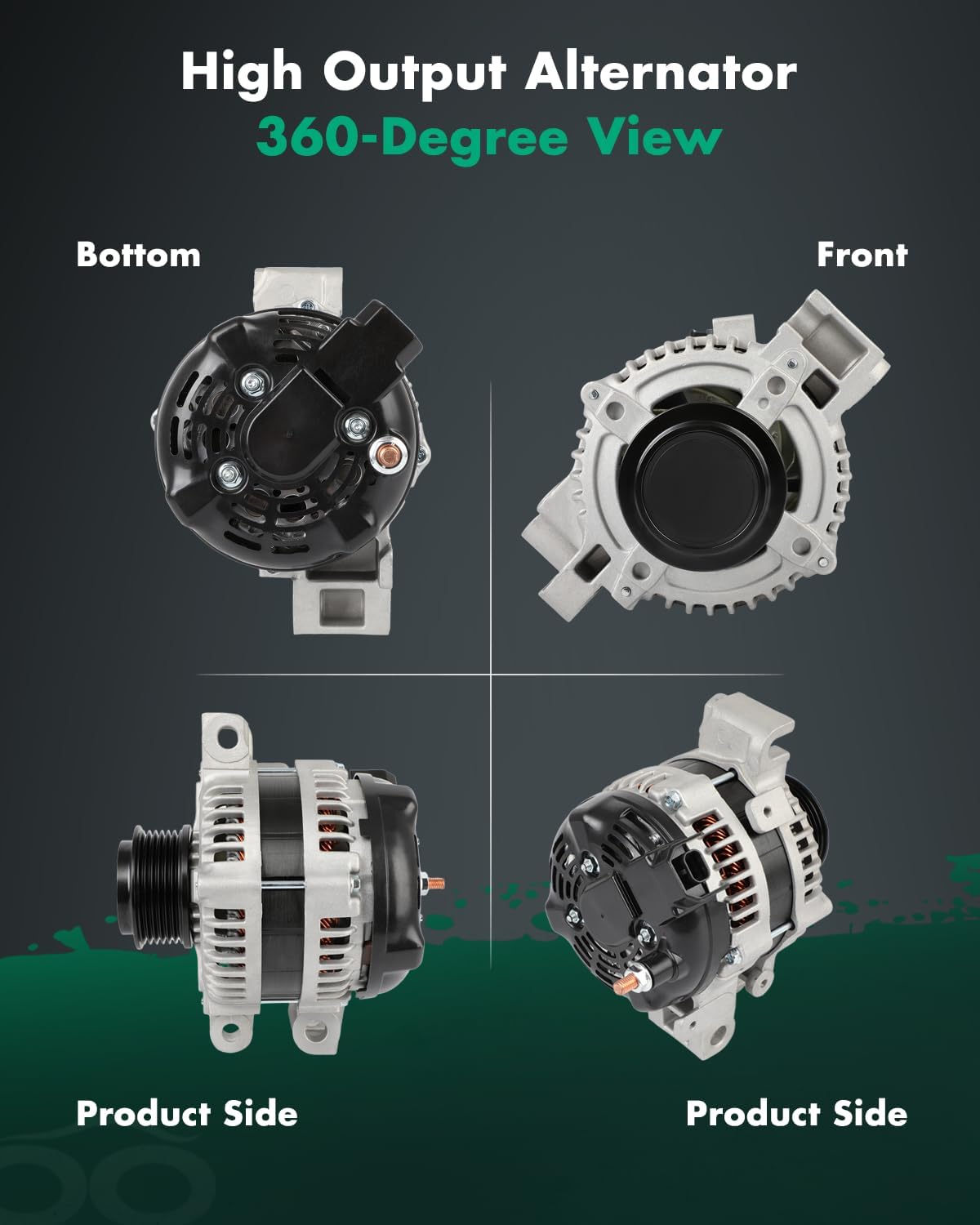 SCITOO V6 New Alternator Fits for Cadillac CTS 3.0L 2010-2014,for Cadillac CTS 3.6L 2010-2014, 12V 140Amp High-output CW SC6 Pulley Class, 104210-2000 11508 20821397 90295765 104210-2000 23480514