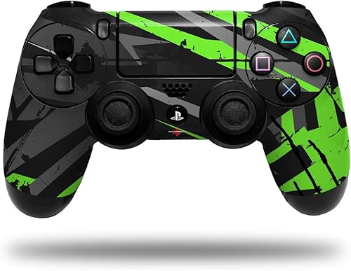 WraptorSkinz Skin compatible with Sony PS4 Dualshock Controller PlayStation 4 Original Slim and Pro Baja 0014 Neon Green (CONTROLLER NOT INCLUDED)